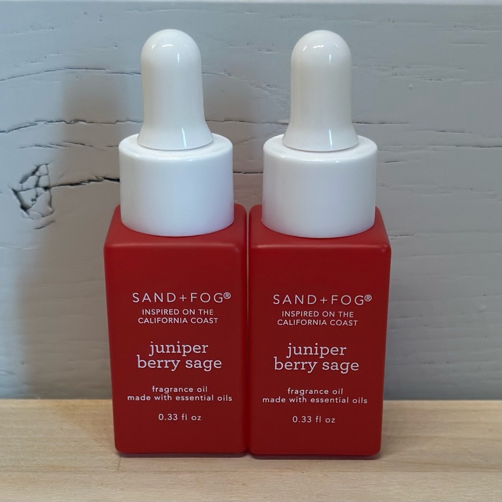 2x Sand + Fog Juniper Berry Sage Diffuser Home Fragrance Oil Set 10mL Gift NWOB